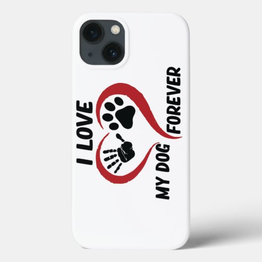 I love my dog throw pillow Case-Mate iPhone hülle (Rückseite)
