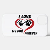 I love my dog throw pillow Case-Mate iPhone hülle (Rückseite (Horizontal))