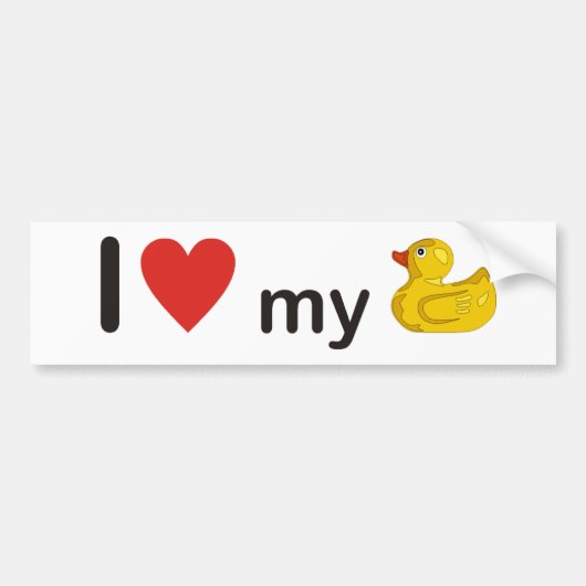 I love my duck autoaufkleber (Vorne)