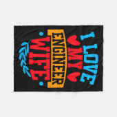 I Love My Engineer Wife I Love My Wife Couple Vale Fleecedecke (Vorderseite (Horizontal))