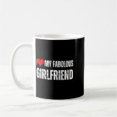 I Love My Fabulous Girlfriend Retro Style Valentin Kaffeetasse (Links)
