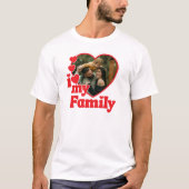 I Love My Family Heart Photo T-Shirt (Vorderseite)