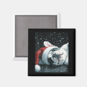 I Love My French Bulldog Christmas Cute  Magnet (Vorderseite/Rückseite)