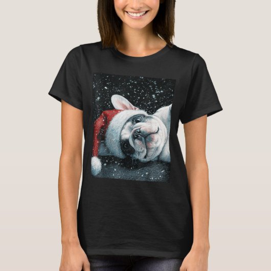 I Love My French Bulldog Christmas Cute T-Shirt (Vorderseite)
