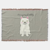 I Love my French Bulldog Decke (Vorderseite)