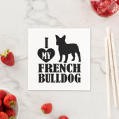 I Love My French Bulldog Napkins Serviette (Beispiel)