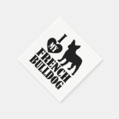 I Love My French Bulldog Napkins Serviette (Ecke)
