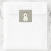 I Love my French Bulldog Quadratischer Aufkleber (Tasche)