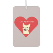I love my Frenchie, Lavender Autolufterfrischer (Vorderseite)
