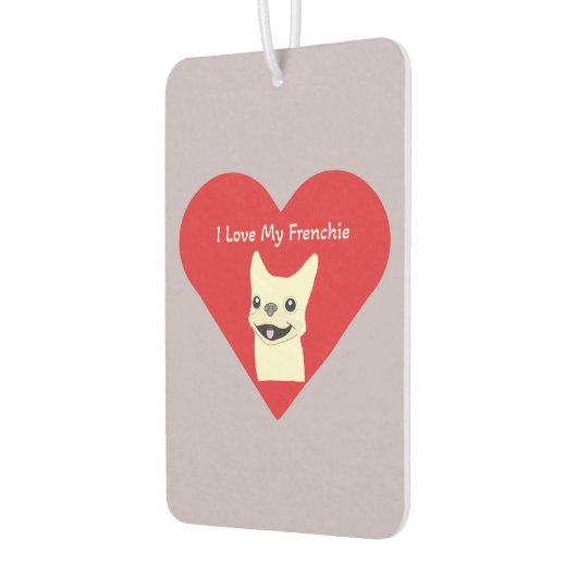 I love my Frenchie, Lavender Autolufterfrischer (Links)