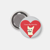 I love my Frenchie, Lavender Magnet (Vorderseite/Rückseite)