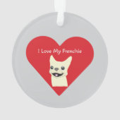 I love my Frenchie, Lavender Ornament (Rückseite)