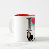 I love my frenchie zweifarbige tasse (Vorderseite Links)