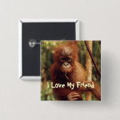 I Love My Friend Button (Vorne & Hinten)