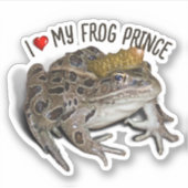I Love My Frog Prince Aufkleber (Vorderseite)