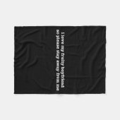 I Love My Fruity Boyfriend Funny Girlfriend Humor  Fleecedecke (Vorderseite (Horizontal))