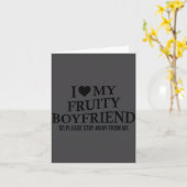 I Love My Fruity Boyfriend Funny Girlfriend Humor  Karte (Gelbe Blume)