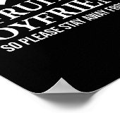 I Love My Fruity Boyfriend Funny Girlfriend Humor  Poster (Ecke)