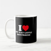 I Love My Gay Little Boyfriend Funny Y2k Valentine Kaffeetasse (Links)