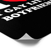 I Love My Gay Little Boyfriend Funny Y2k Valentine Poster (Ecke)