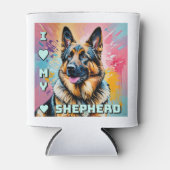 I love my German Shepherd Dosenkühler (Vorderseite)