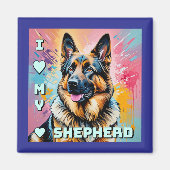 I love my German Shepherd Magnet (Vorne)