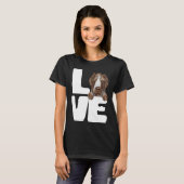 I Love My German Wirehaired Pointer Dog T-Shirt (Vorne ganz)