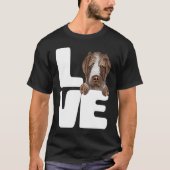 I Love My German Wirehaired Pointer Dog T-Shirt (Vorderseite)