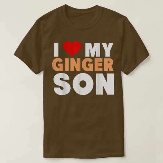 I Love My Ginger SonCool Redhead Family Gift T-Shirt (Design vorne)