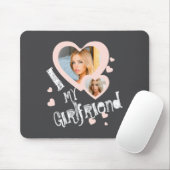 I Love My Girlfriend Chalkboard Doodles Black Cute Mousepad (Mit Mouse)