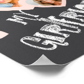 I Love My Girlfriend Chalkboard Doodles Black Cute Poster (Ecke)