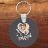 I Love My Girlfriend Chalkboard Doodles Black Cute Schlüsselanhänger (Vorderseite)