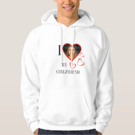 I Love My Girlfriend Custom Heart Your Photo Hoodie