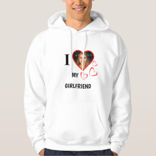  I Love My Girlfriend Dein Photo im Herz  Hoodie