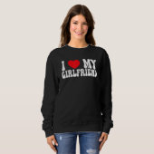 I Love My Girlfriend GF Red Heart Love Valentine Sweatshirt (Vorne ganz)
