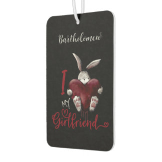 I Love My Girlfriend Gothic Personalized Autolufterfrischer
