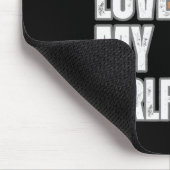 I Love My Girlfriend Heart Photo Boyfriend Gift Mousepad (Ecke)