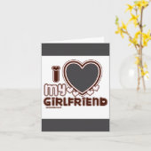 I Love My Girlfriend Karte (Gelbe Blume)