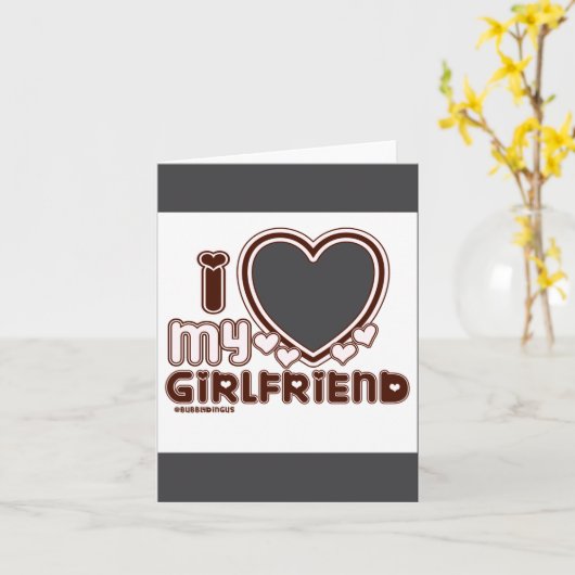 I Love My Girlfriend Karte (Gelbe Blume)