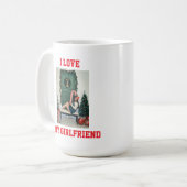 I Love My Girlfriend Photo Classic Mug Gift Kaffeetasse (Vorderseite Links)