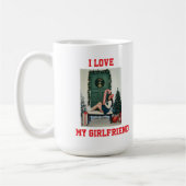 I Love My Girlfriend Photo Classic Mug Gift Kaffeetasse (Links)