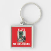 I Love My Girlfriend Photo Keychain Gift Schlüsselanhänger (Vorne)