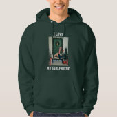 I Love My Girlfriend Photo Pullover Hoodie (Vorderseite)