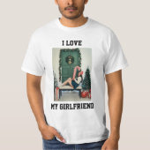 I Love My Girlfriend Photo Value T-Shirt Gift (Vorderseite)