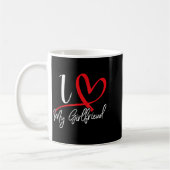 I Love My Girlfriend Red Heart Couples Valentines  Kaffeetasse (Links)