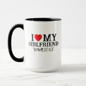I Love My Girlfriend,valentine gift Tasse (Links)