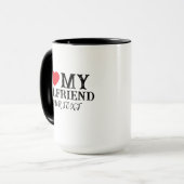 I Love My Girlfriend,valentine gift Tasse (Vorderseite Links)