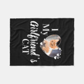 I Love My Girlfriends Cat Custom Photo T Shirt Fleecedecke (Vorderseite (Horizontal))
