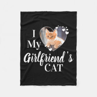 I Love My Girlfriends Cat Custom Photo T Shirt  Fleecedecke