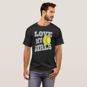 I Love My Girls Dad & Mom Softball Cute Softball M T-Shirt (Vorne ganz)